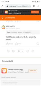 proximity sensor issue