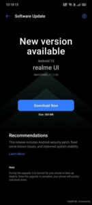 realme 5 changelog august